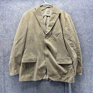 Massimo Dutti Blazer Mens 40 Beige Cotton Two Button Sport Coat Jacket